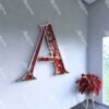 Huruf timbul akrilik merah 5 layer – Letter A – Arrazzaq Gallery